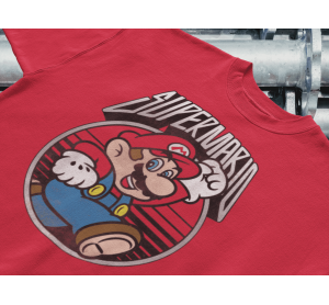 Super Mario Retro Circle Logo 